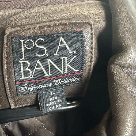 Jos. A Bank Signature collection Men’s brown leather Jacket size Large - Picture 3 of 8